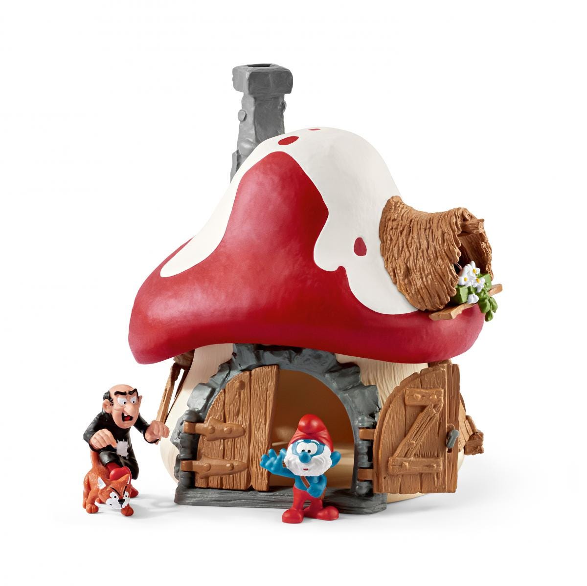 Schlumpf Haus mit 2 Figuren