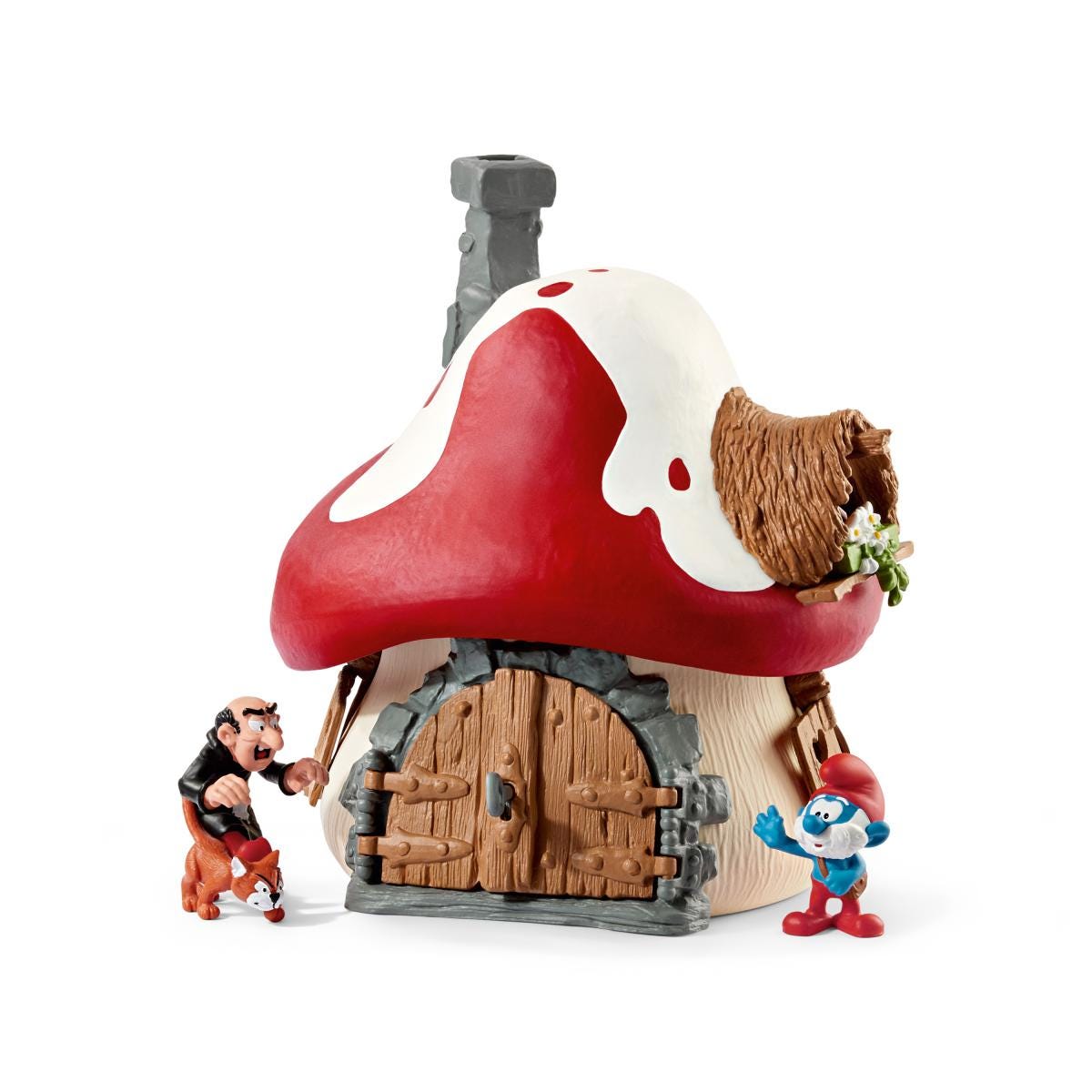 Schleich Schlumpf Haus mit 2 Figuren