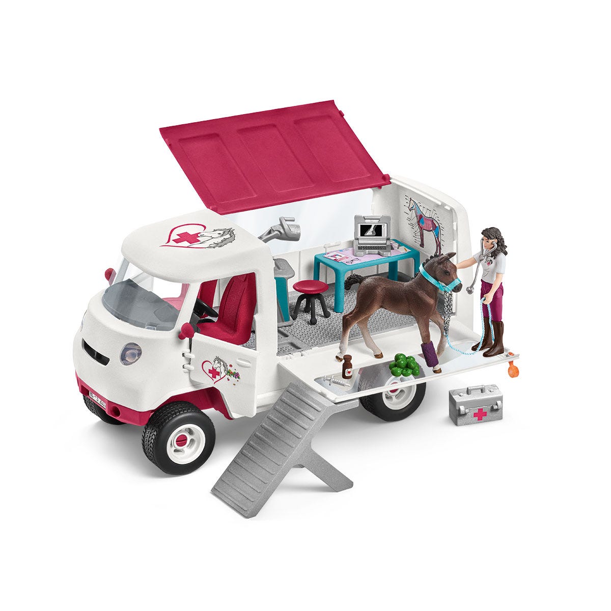 Schleich Mobile Tierärztin mit Hannoveraner Fohlen