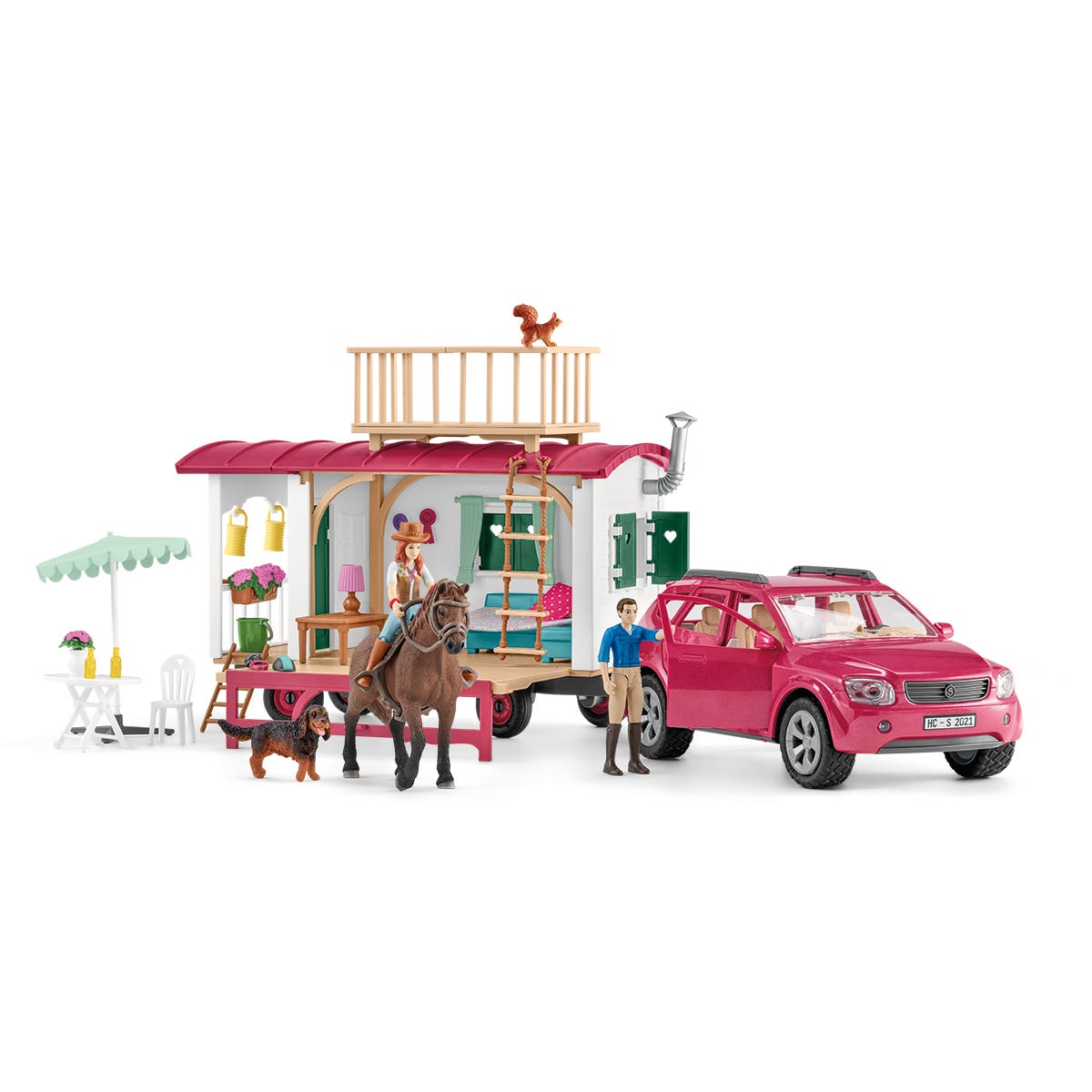 Schleich Campingtrip mit dem Wohnwagen