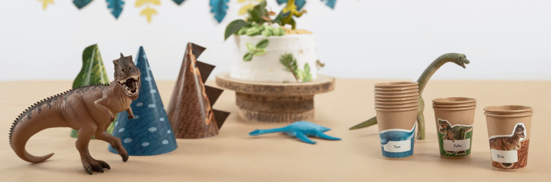 Personalisiertes Dino-Geburtstagsbanner – 2 Stück Für Drinnen/draußen, Mit Foto, Name & Alter